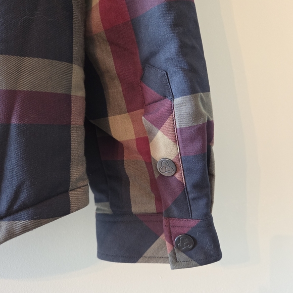 Sombrio Vagabond Men's Plush Insulated Plaid Button Down Flannel Shirt Sz Large - Picture 14 of 16